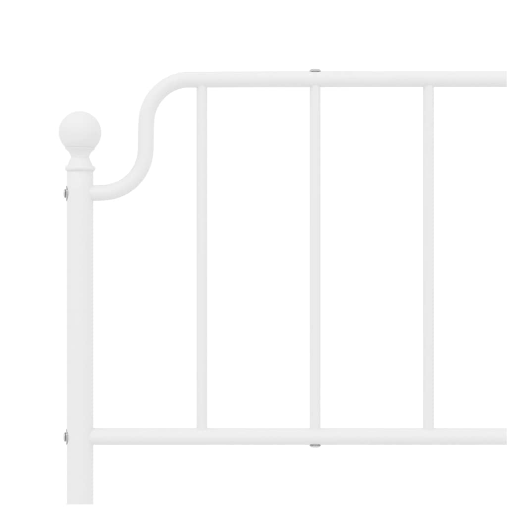 sengeramme med sengegavl 183x213 cm metal hvid