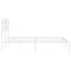 sengeramme med sengegavl 193x203 cm metal hvid