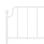 sengeramme med sengegavl 193x203 cm metal hvid