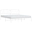 sengeramme med sengegavl 200x200 cm metal hvid