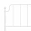 udskiftningsgavl 150 cm metal hvid