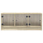 skab med glaslåger 102x37x42 cm sonoma-eg