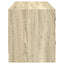 skab med glaslåger 102x37x42 cm sonoma-eg