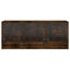 skab med glaslåger 102x37x42 cm røget egetræsfarve