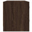 skab med glaslåger 102x37x42 cm brun egetræsfarve