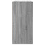 skab med glaslåger 68x37x75,5 cm grå sonoma-eg