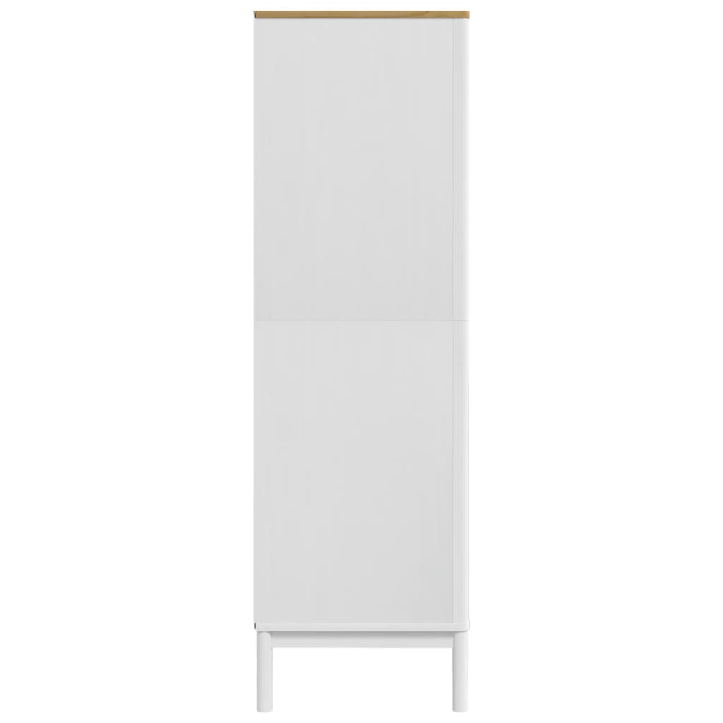 klædeskab FLORO 77x53x171 cm massivt fyrretræ hvid