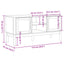 tv-bord FLORO 114x43x55 cm massivt fyrretræ gyldenbrun