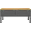 sofabord FLORO 99x55,5x45 cm massivt fyrretræ grå