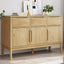 skænk FLORO 114x43x74 cm massivt fyrretræ gyldenbrun