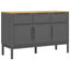 skænk FLORO 114x43x74 cm massivt fyrretræ grå
