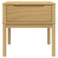 lampebord FLORO 55x55x54 cm massivt fyrretræ gyldenbrun
