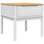 lampebord FLORO 55x55x54 cm massivt fyrretræ hvid