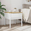 lampebord FLORO 55x55x54 cm massivt fyrretræ hvid