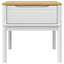 lampebord FLORO 55x55x54 cm massivt fyrretræ hvid