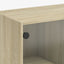 bogreol med låger 136x37x142 cm konstrueret træ sonoma-eg