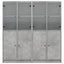 bogreol med låger 136x37x142 cm konstrueret træ betongrå