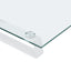 skærmstander 60x20x8 cm hærdet glas og metal hvid