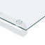 skærmstander 80x35x8 cm hærdet glas og metal hvid