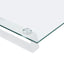 skærmstander 100x35x8 cm hærdet glas og metal hvid