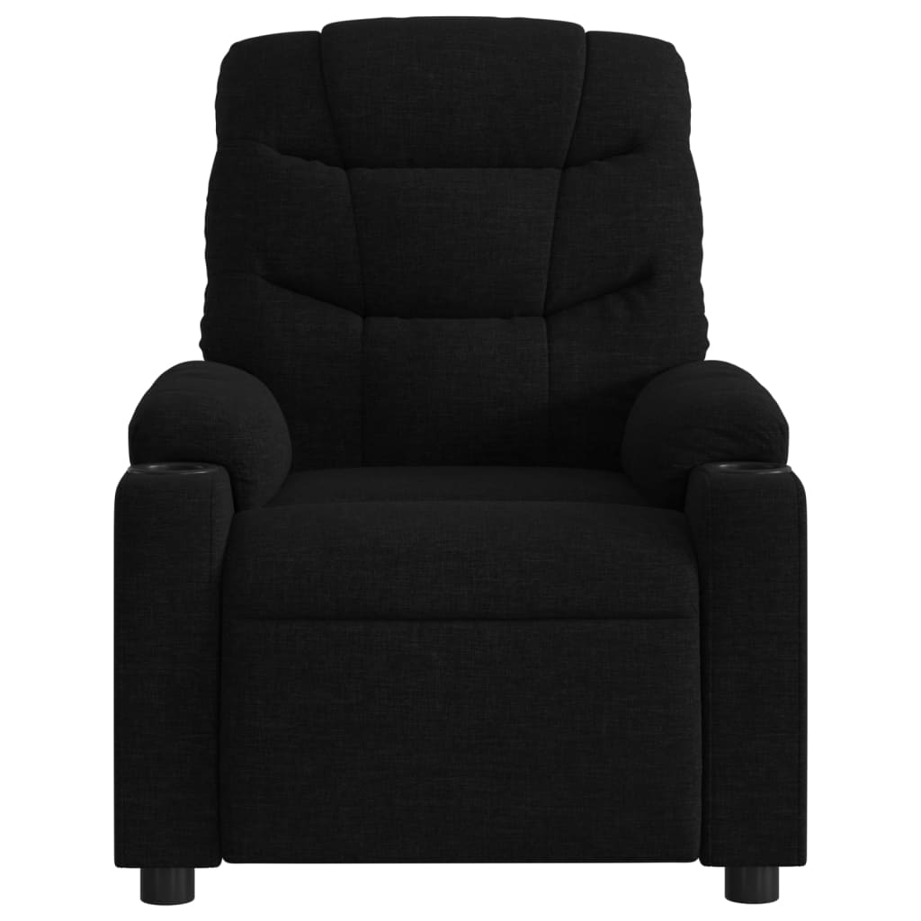 eldrevet massagestol stof sort