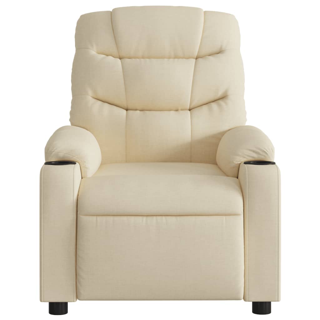 eldrevet massagestol stof cremefarvet