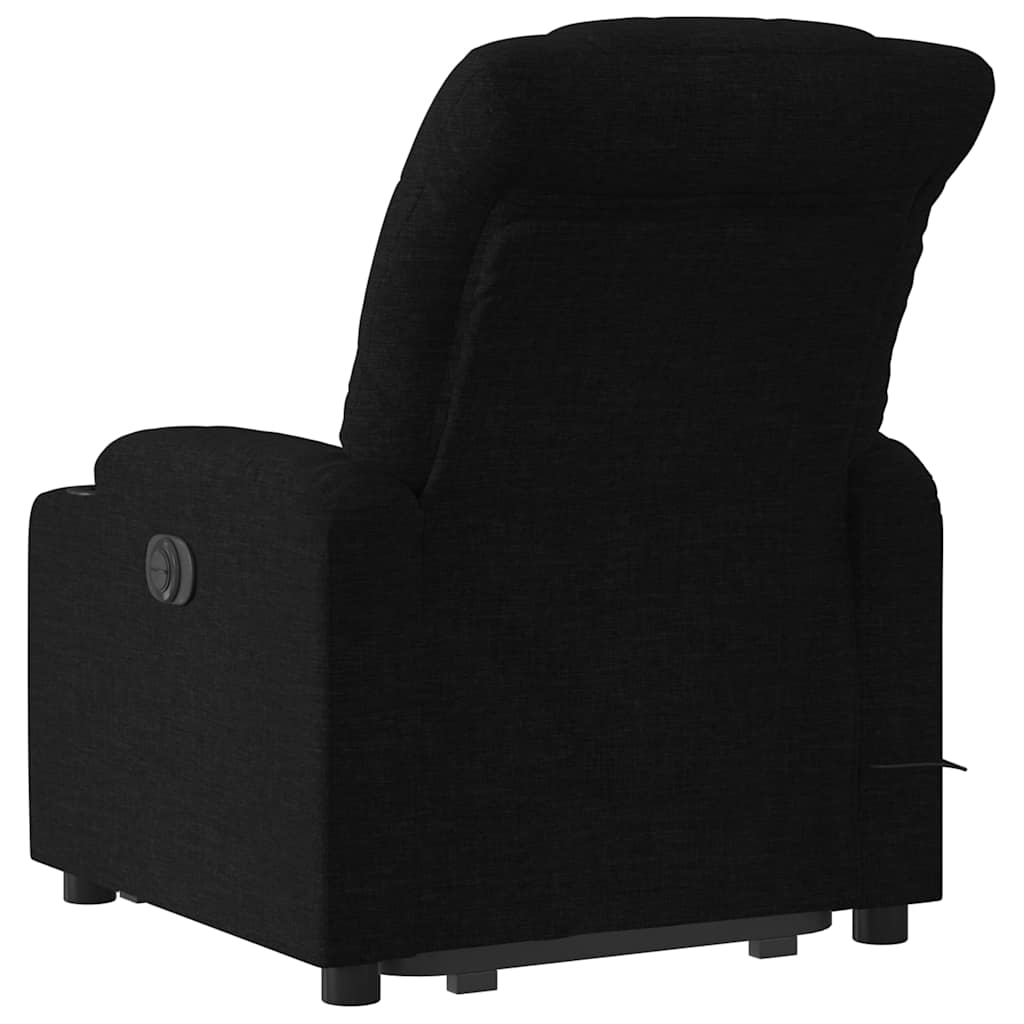 løftestol med massage stof sort