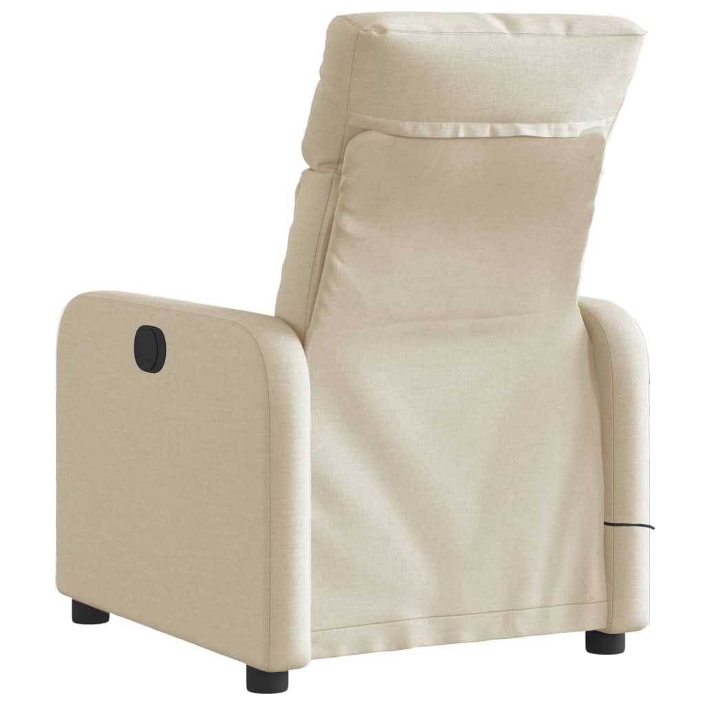 eldrevet massagestol stof cremefarvet