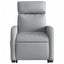 massagestol med løftefunktion stof lysegrå