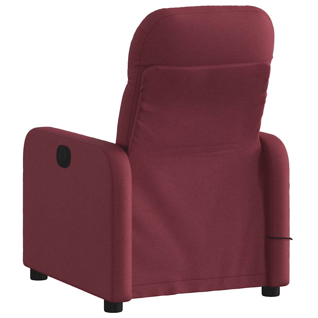 eldrevet massagestol stof vinrød