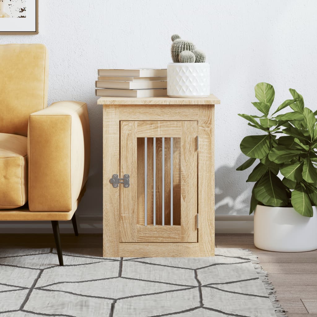 hundebur 45x62x59 cm konstrueret træ sonoma-eg