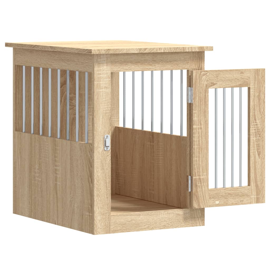 hundebur 45x62x59 cm konstrueret træ sonoma-eg
