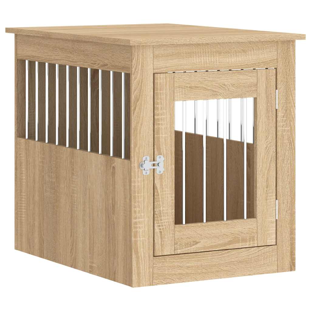 hundebur 55x75x65 cm konstrueret træ sonoma-eg