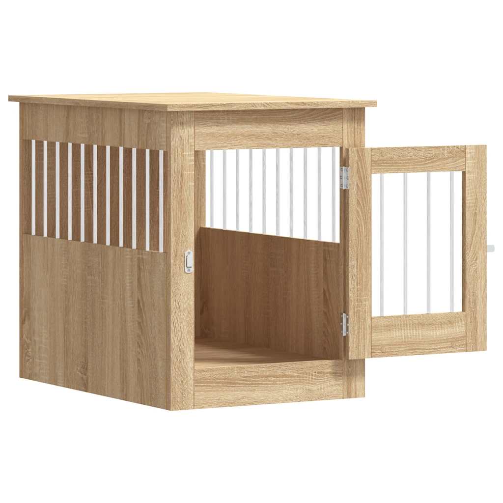 hundebur 55x80x68 cm konstrueret træ sonoma-eg