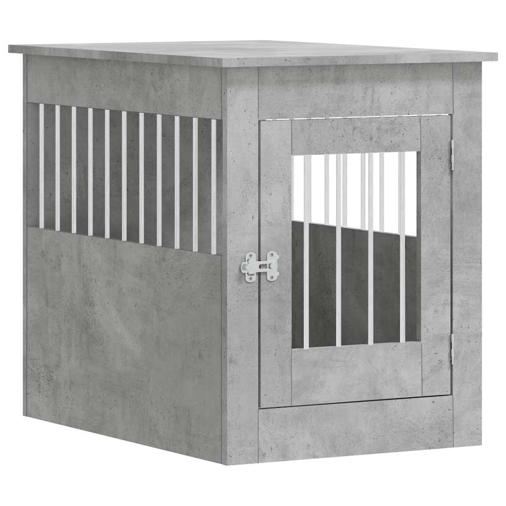 hundebur 55x80x68 cm konstrueret træ betongrå