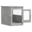 hundebur 55x80x68 cm konstrueret træ betongrå