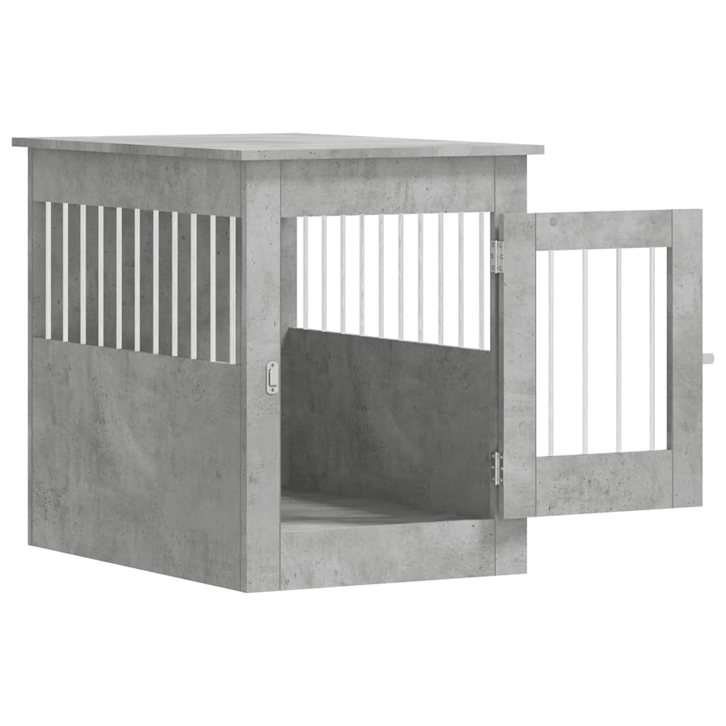 hundebur 55x80x68 cm konstrueret træ betongrå