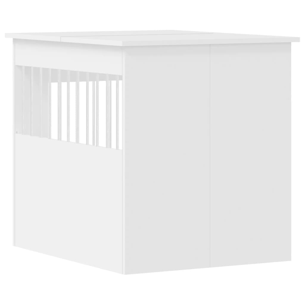 hundebur 64,5x80x71 cm konstrueret træ hvid