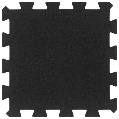 gulvmåtter 16 stk. 30x30 cm 16 mm gummi sort