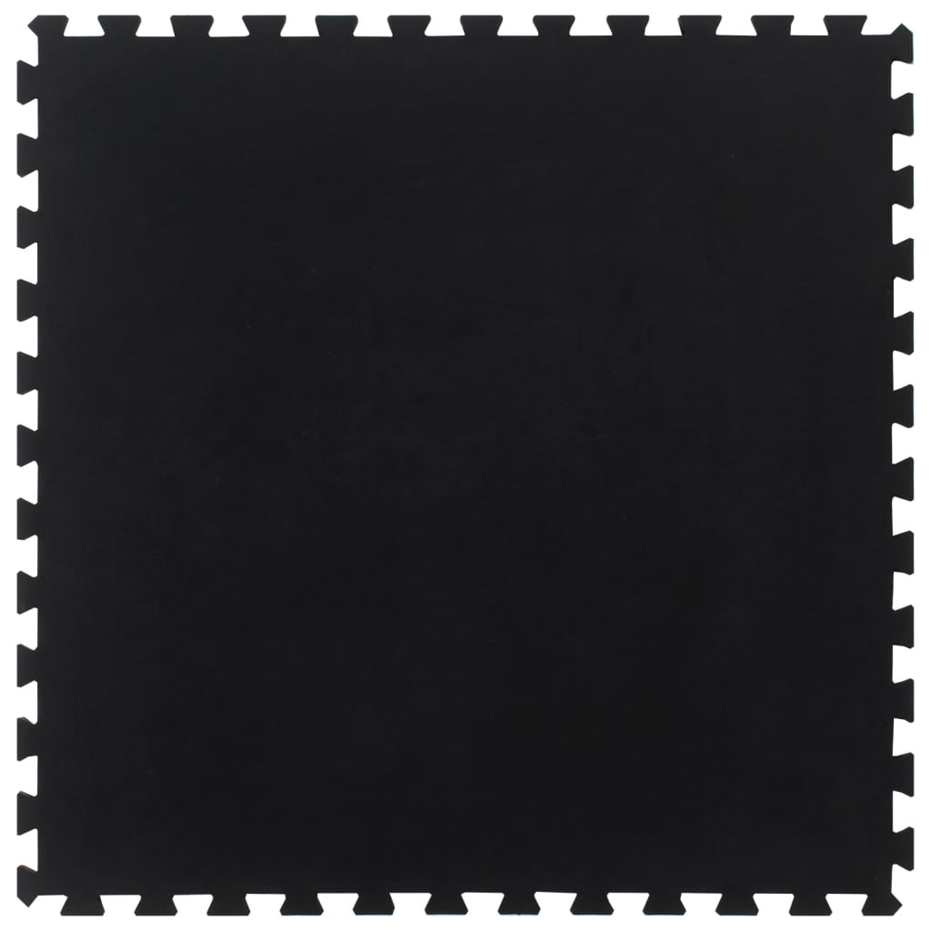 gulvmåtte 100x100 cm 12 mm gummi sort billede