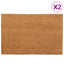 dørmåtter 2 stk. 40x60 cm tuftet coir naturfarvet