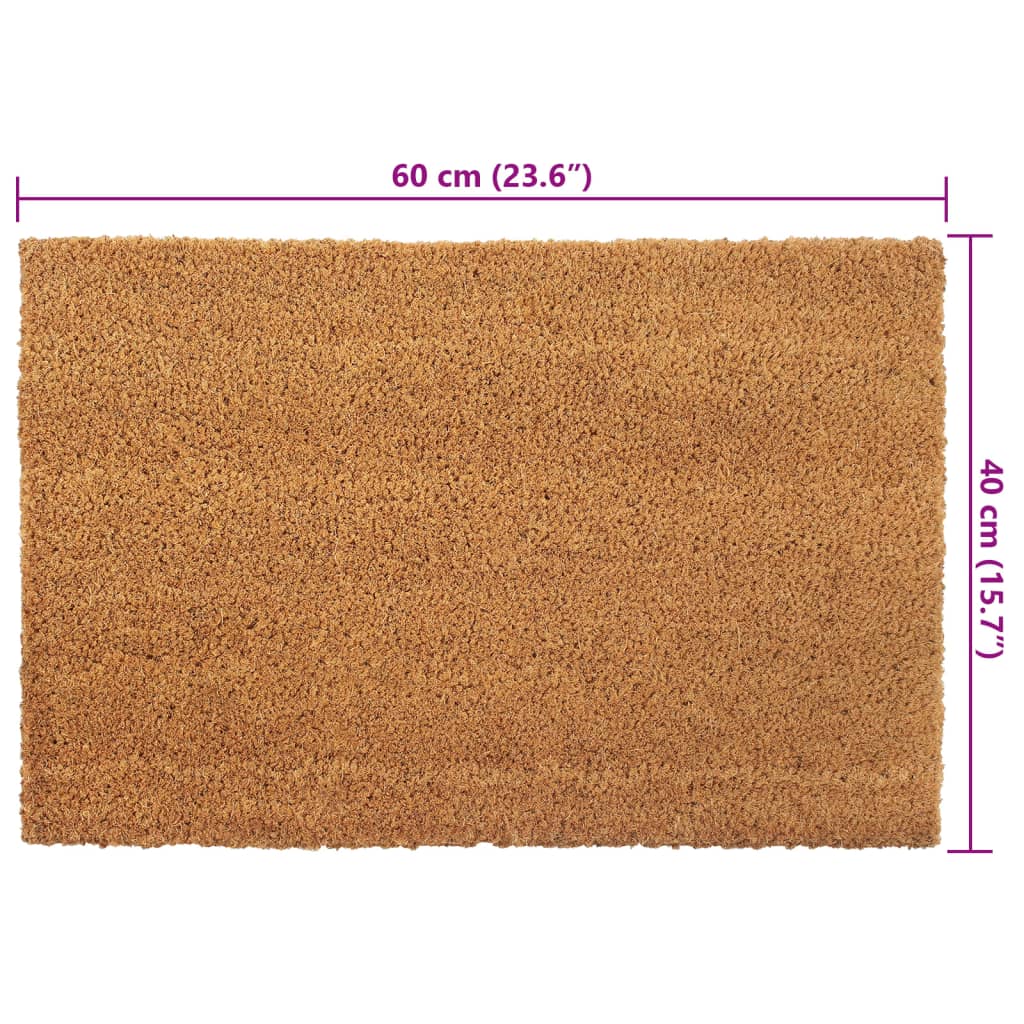 dørmåtter 2 stk. 40x60 cm tuftet coir naturfarvet