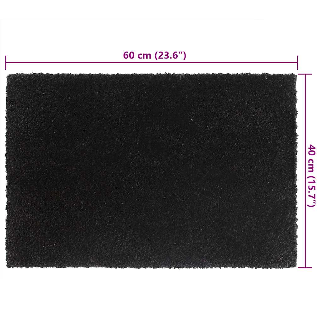dørmåtter 5 stk. 40x60 cm tuftet coir sort