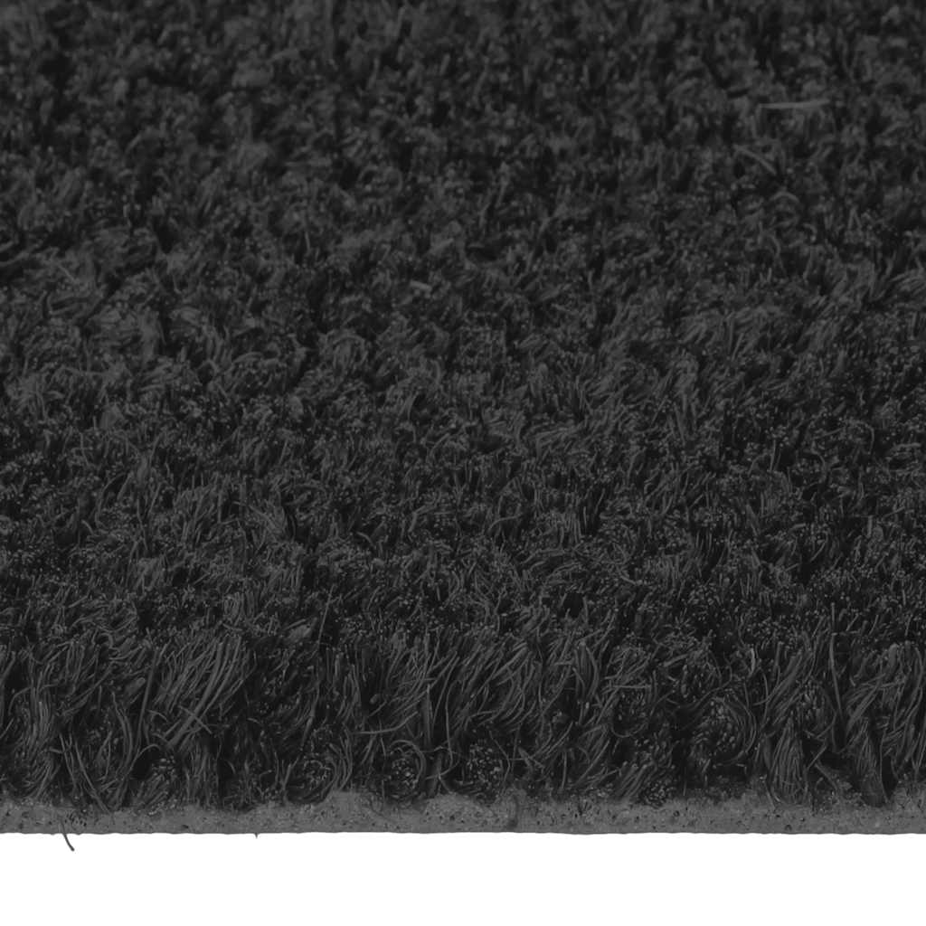 dørmåtte 40x60 cm halvrund tuftet coir sort