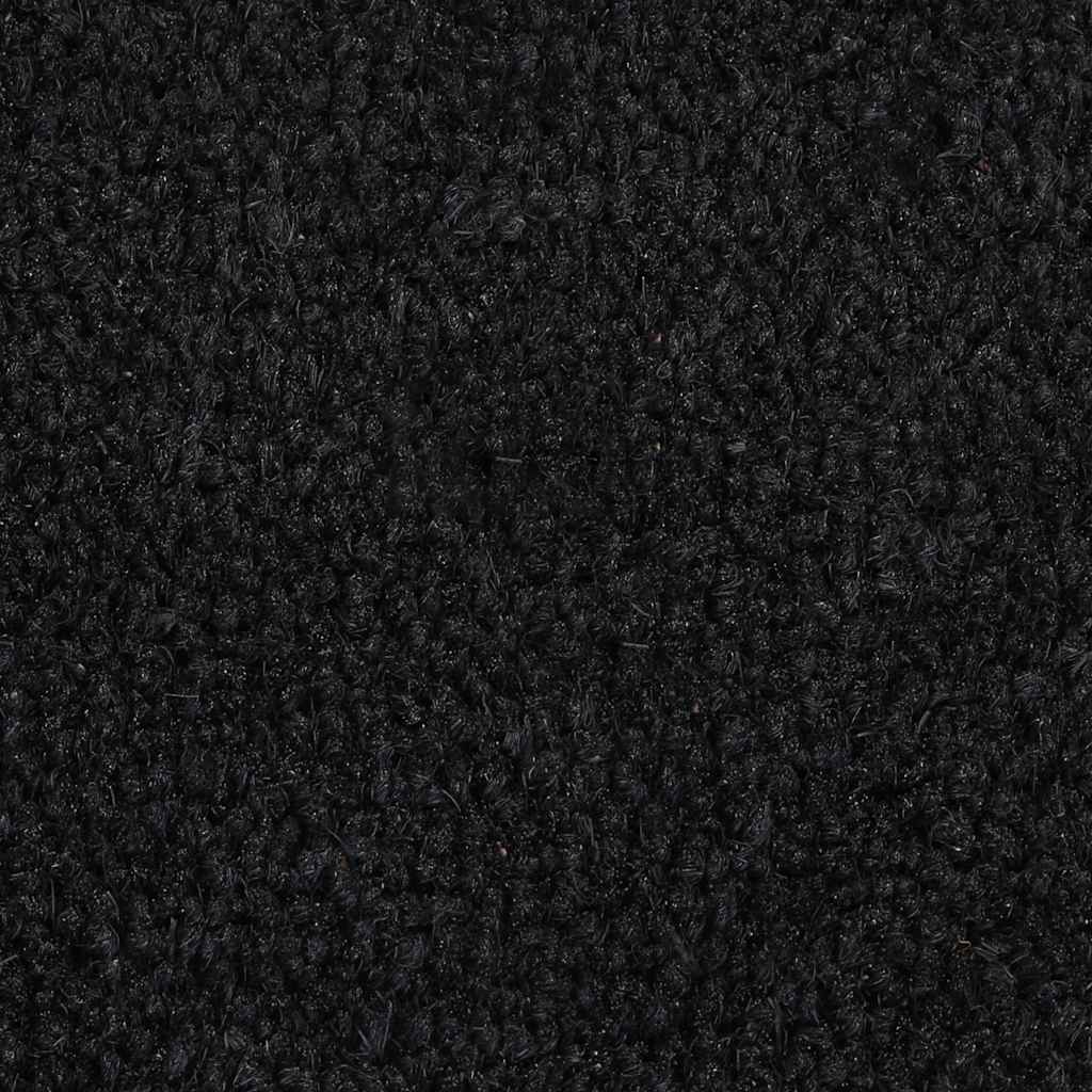 dørmåtte 60x90 cm halvrund tuftet coir sort