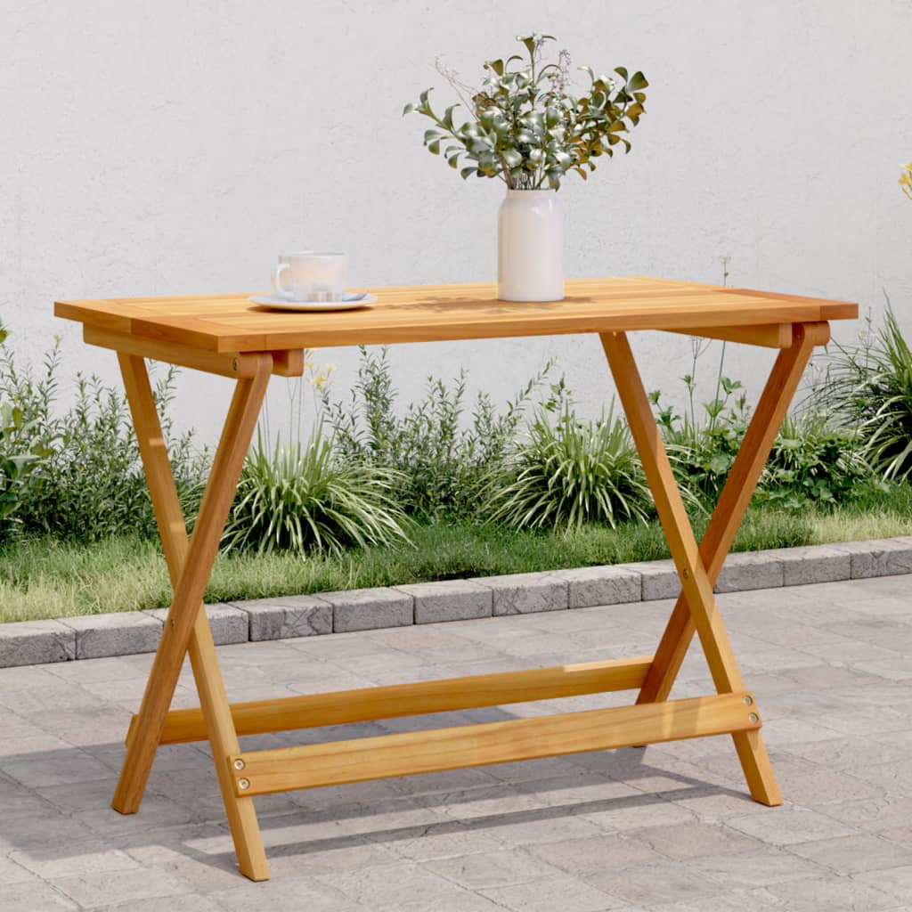 foldbart havebord 90x52,5x65 cm massivt akacietræ billede