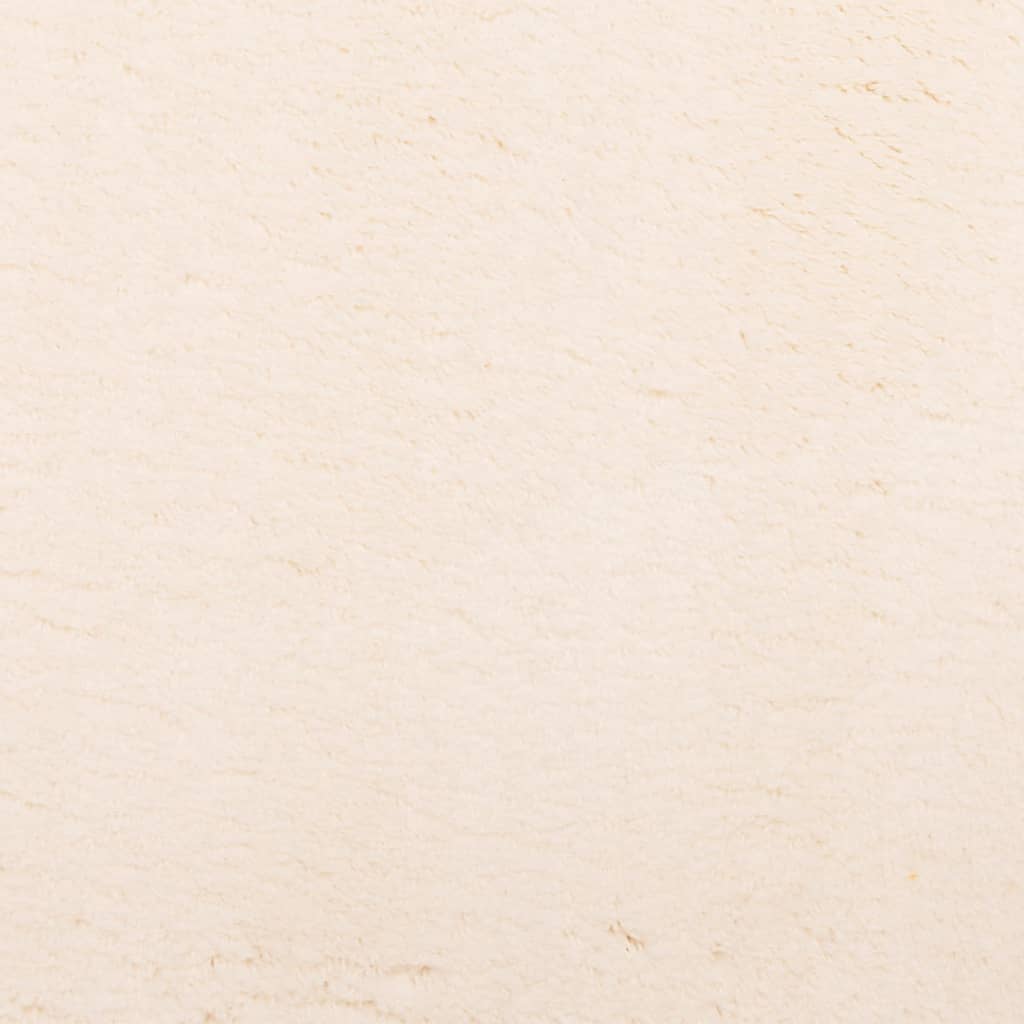 gulvtæppe HUARTE 140x200 cm kort luv og vaskbart beige
