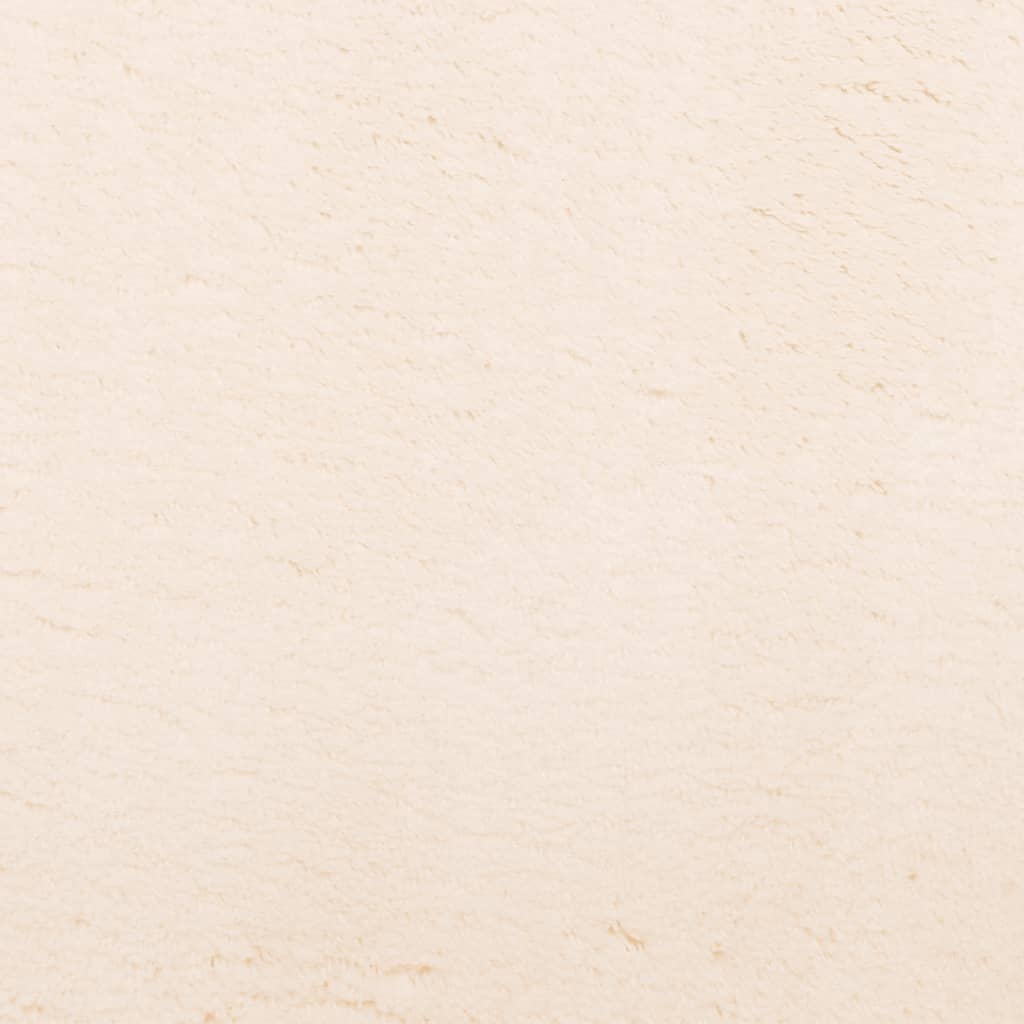 gulvtæppe HUARTE 240x240 cm kort luv og vaskbart beige