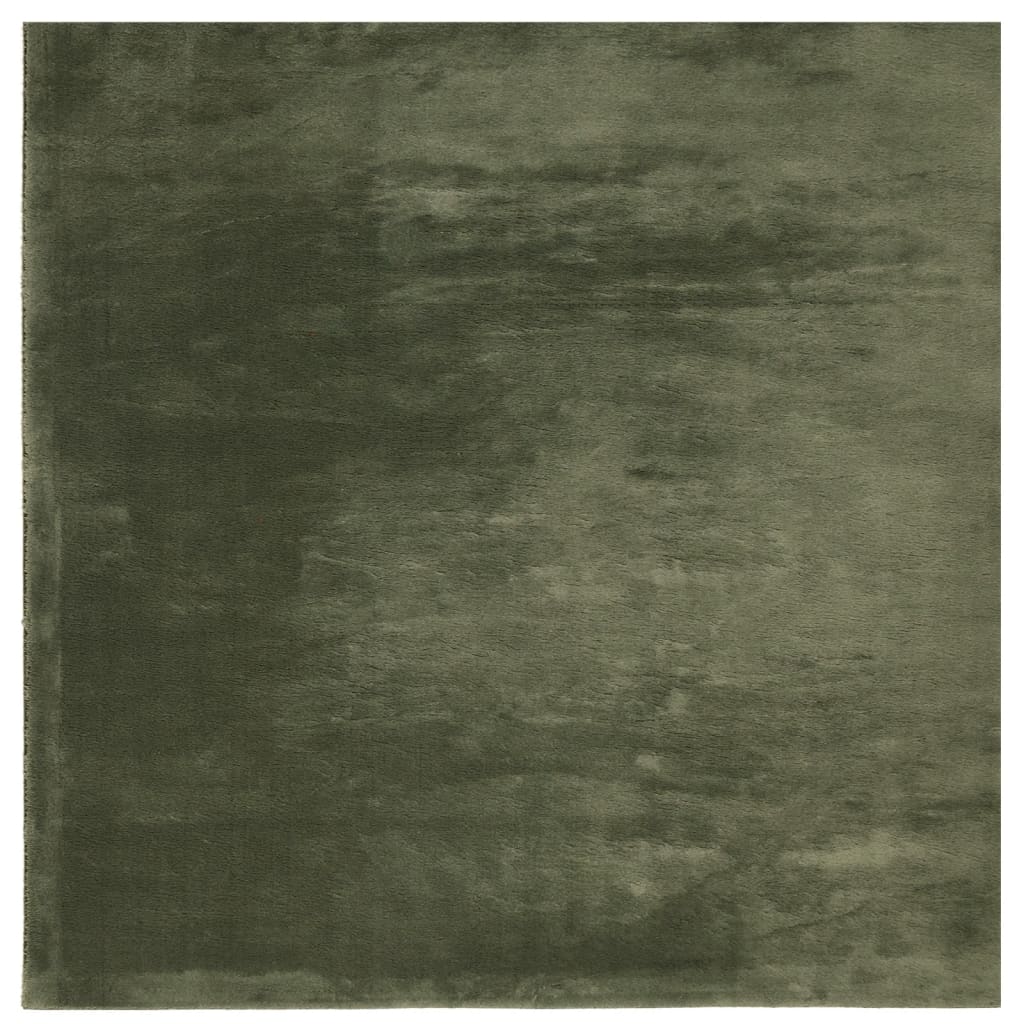 gulvtæppe HUARTE 240x240 cm kort luv og vaskbart skovgrøn