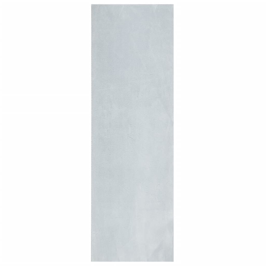 gulvtæppe HUARTE 80x250 cm kort luv og vaskbart blå